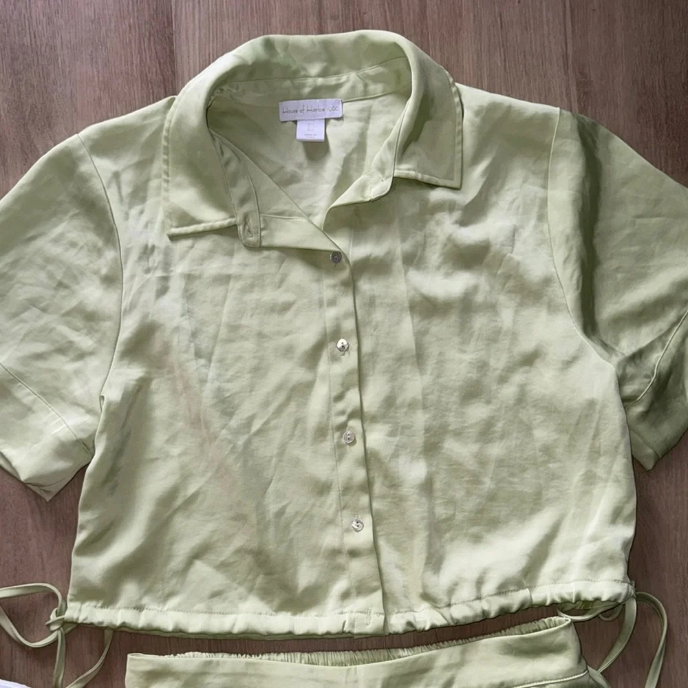 House of Harlow 1960 2 Piece Set Lime Green Sz L - Picture 4 of 16